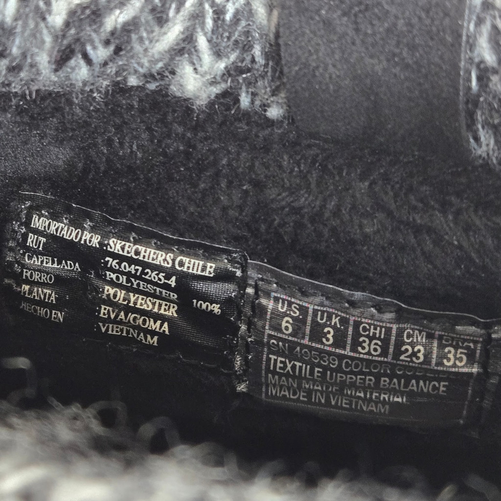 Skechers Chile Black Faux Suede Memory Foam Knit Cuff Ankle Boot Bootie Sz 6 - Picture 11 of 11